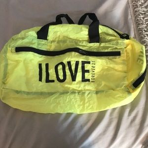Cool travel duffel bag and turns into tiny pocket